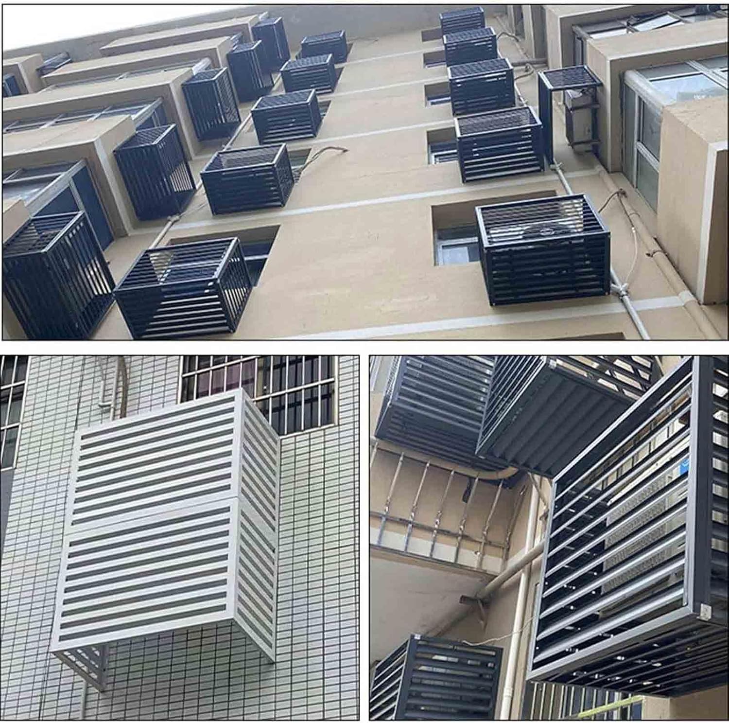  Housse De Climatiseur D'extérieur Résistante Aux Intempéries – Bouclier De Pompe à Chaleur En Aluminium Pour Une Protection Contre Le Bruit Et Une Performance Optimale – Élégant Et Design