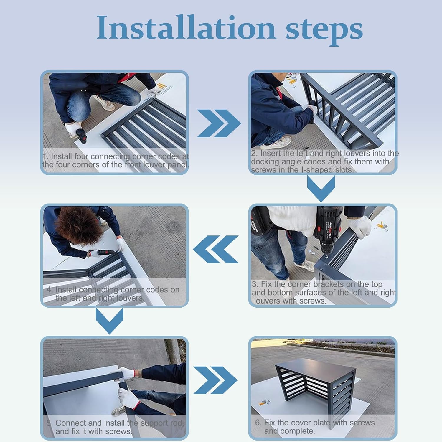 GENERIC Housse De Protection Pour Climatiseur Extérieur – Grille De Protection En Aluminium Composite Pour Climatisation Et Pompe à Chaleur – Convient Aux Unités De Jardin Et Balcon (110 X 60 X 80 Cm)