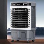 GENERIC Refroidisseur De Marais Climatiseur De Climatisation évaporatif Avec Grand Réservoir D'eau 4 Boîte à Glace à Distance 12H Minuterie 120°Oscillation Ventilateur De Refroidissement Portable Avec 3 Vites