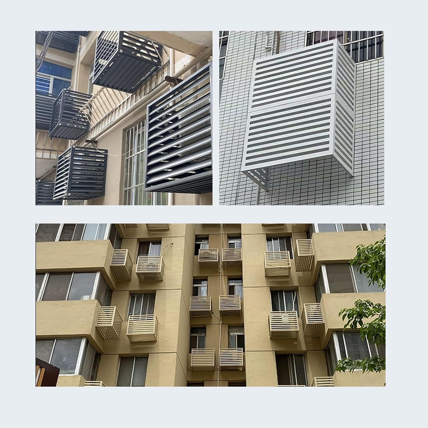 GENERIC Housse De Climatiseur Extérieur En Alliage D'aluminium Durable Et Couvercle De Poubelle - Parfait Pour Les Patios, Terrasses, Restaurants, Cafés - Résistant Aux Intempéries, Design élégant (couleur