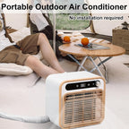  Climatiseur Portable Split, Unité De Climatisation De Camping Silencieux Avec WiFi Et Télécommande, 12H Minuterie, 1303m3/h Airflow, Refroidisseur D'air Sans Tuyau Léger Pour Tente, RV, Camion