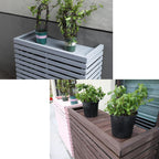  Housse Décorative Pour Climatiseur Pour Une Utilisation En Extérieur – Élégante Housse En Bois Pour Unité De Climatisation Et Support De Plante Avec Protection Supérieure – Accessoire De Clôture