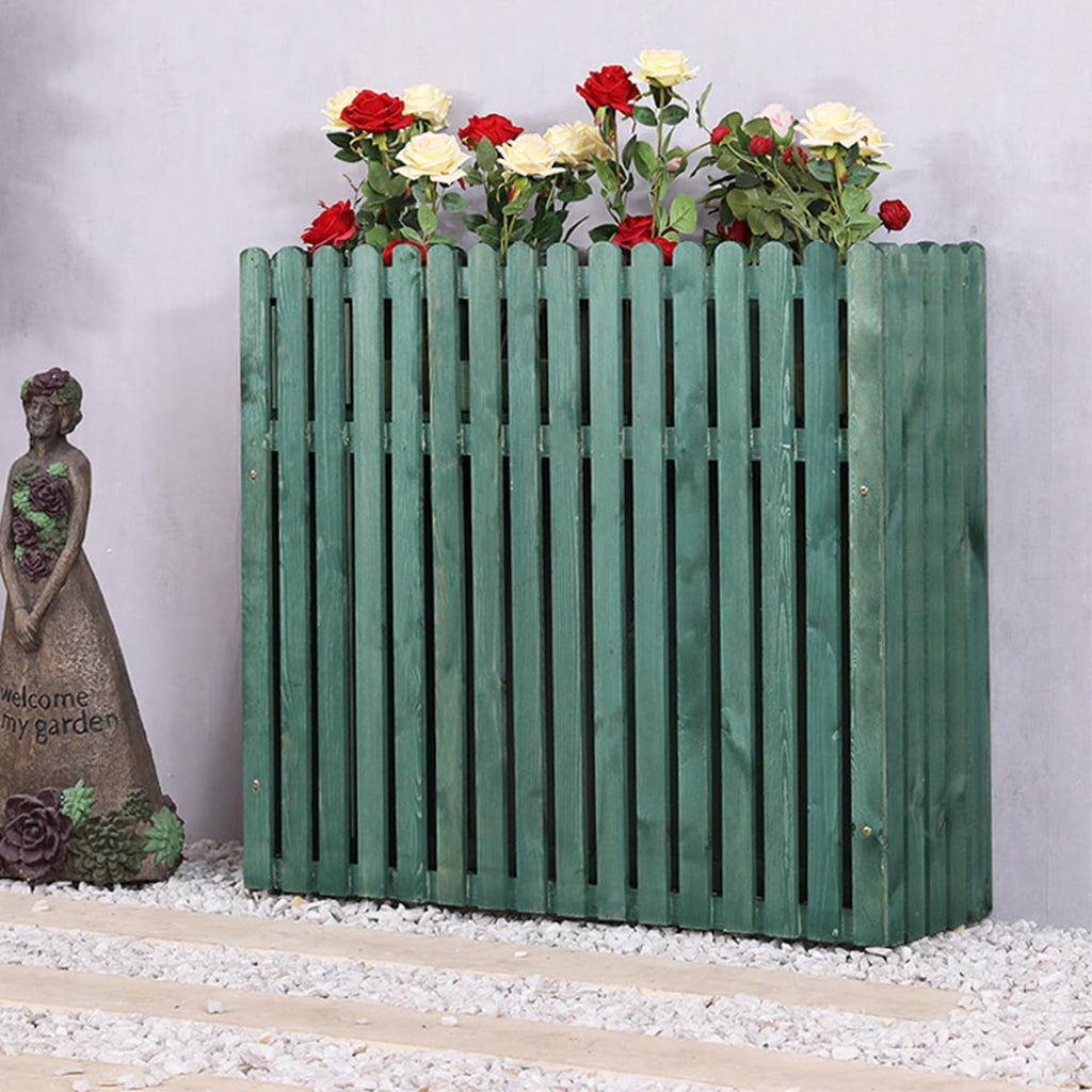  Clôture En Bois Massif Pour Climatiseur – Couverture D'intimité Extérieure Et Support Pour Plantes, Anti-corrosion, 100 X 30 X 80 Cm, Et Solution élégante