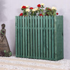  Clôture En Bois Massif Pour Climatiseur – Couverture D'intimité Extérieure Et Support Pour Plantes, Anti-corrosion, 100 X 30 X 80 Cm, Et Solution élégante