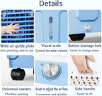 GENERIC Refroidisseur D'air Portable Avec Grand Réservoir D'eau, 3 Vitesses Et Télécommande.Calme 36dB, 120 ° Pivot, Rouleaux Et Poignée.Idéal Pour La Chambre, Le Bureau Et La Terrasse.Brise Fraîche Sans Tuya