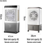 GENERIC Refroidisseur D'air évaporatif 40L, Ventilateur De Refroidissement Portable Avec Télécommande, 3 Vitesses, Fonctionnement Silencieux, Oscillation Large, Idéal Pour La Maison De Bureau De Chambre