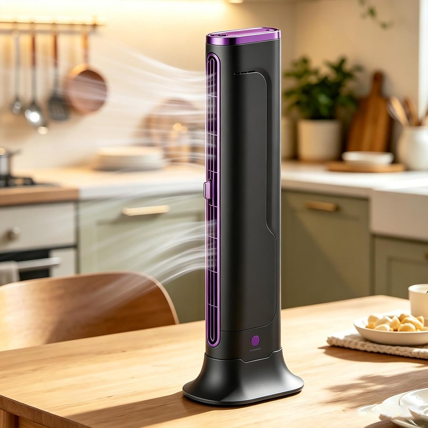  Ventilateur De Climatiseur De Refroidissement Portable – Refroidisseur D'air Sans Lame Rechargeable Par USB, Ventilateur Électrique De Conception De Tour De Support | Utilisation Du Dispositif De Refr
