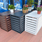 GENERIC Housse De Protection Pour Climatiseur – Protection Décorative En Aluminium Pour Pompe à Chaleur Pour Maison Et Clôture, Unité De Climatisation Extérieure, Résistante Aux Intempéries Et Design élégant