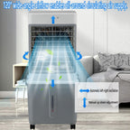 GENERIC Climatiseurs Portables Refroidisseur D'air évaporatif Refroidisseur D'air Portable Unité De Climatisation Pour Ventilateur De Refroidissement Sans Fenêtre De Chambre Qui Soufflent D'air Froid Avec 32L