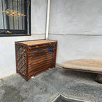 GENERIC Housse Pour Climatiseur Extérieur – Bois Massif Anti-corrosion Design élégant Pour Dissimuler L'unité De Climatisation Et Améliorer Le Rangement Des Plantes – Protection Résistante Aux Intempéries