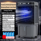GENERIC Climatiseur Portable Avec 4 Compartiments à Glace, Réservoir D'eau De 20 Litres, Oscillation à 120°, Télécommande, Minuterie 12 H Et 3 Vitesses De Refroidissement. Idéal Pour La Chambre Ou La Maison.