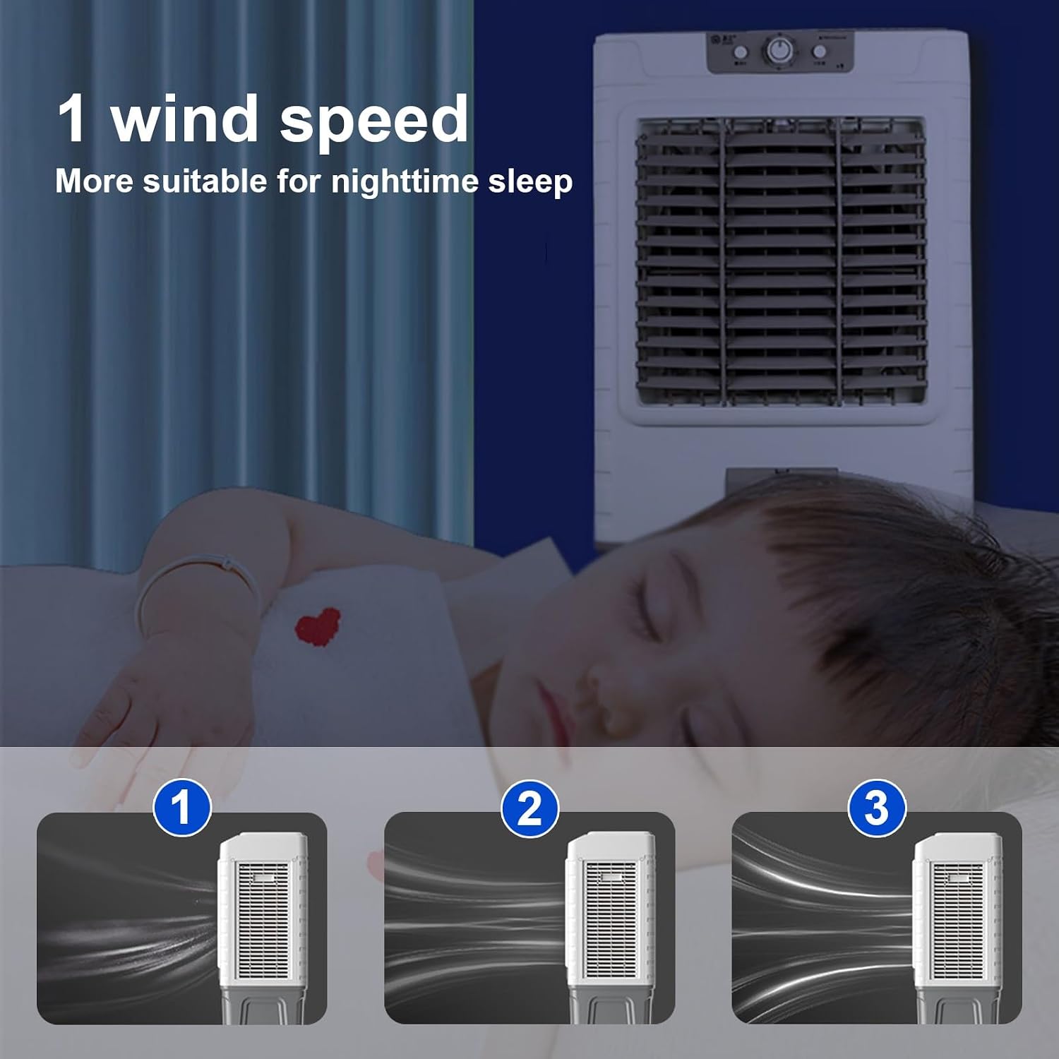 GENERIC Refroidisseur D'air Portable De Climatisation Industriel, 4 Roues, Réservoir D'eau 30L, 3 En 1 Climatiseur Mobile, Ventilateur De Refroidissement Et Déshumidificateur Pour La Maison/Bureau (Grand)