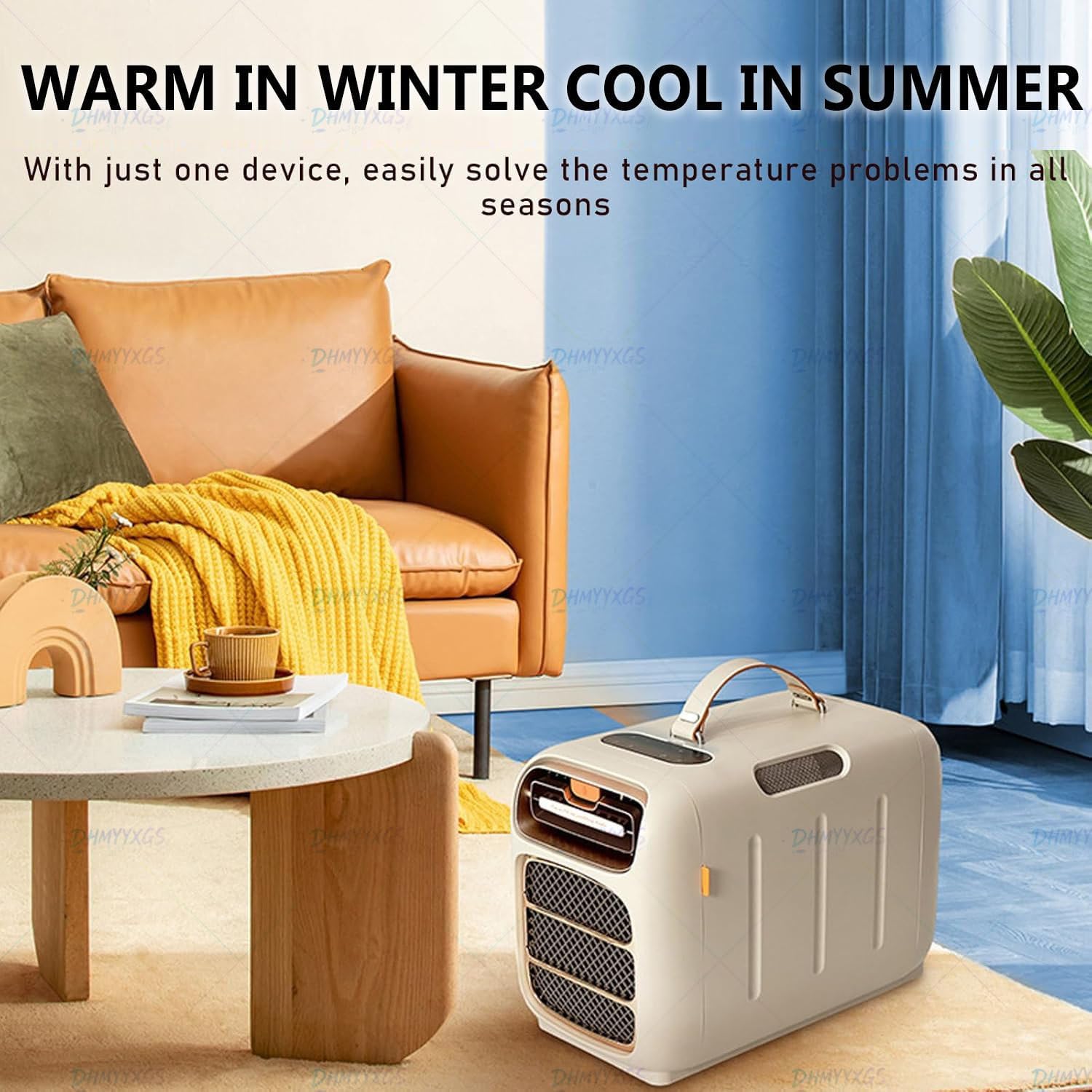  Climatiseur Portable Ultra-Silencieux Mode Déshumidificateur,Légère Sans Installation,800w Chauffage Indépendant Pour Fourgon Aménagé Caravane Et Intérieur Maison Refrigeration&Heating