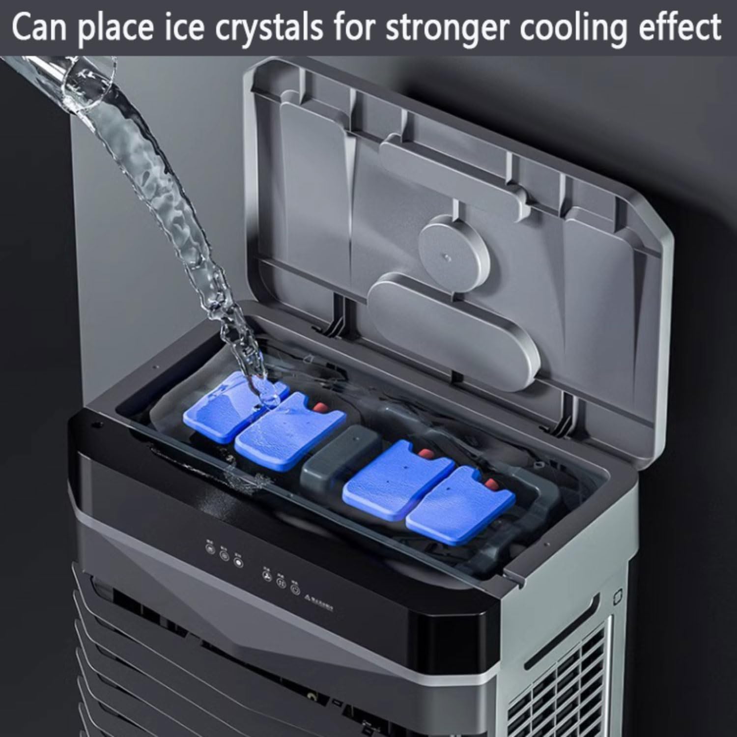 GENERIC Climatiseur Portable, Refroidisseur D'air à 3 Vitesses Avec Réservoir D'eau De 50 L, Minuterie De 12 Heures, Ventilateur De Refroidissement Oscillant à 120° Pour La Maison, Le Bureau, Le Lit, Le Salon
