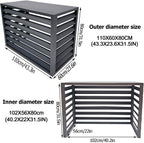  Housse De Protection Contre Les Intempéries Pour Climatiseur Extérieur - En Aluminium - Pour Pompe à Chaleur - Protection Contre La Vie Privée - Blanc