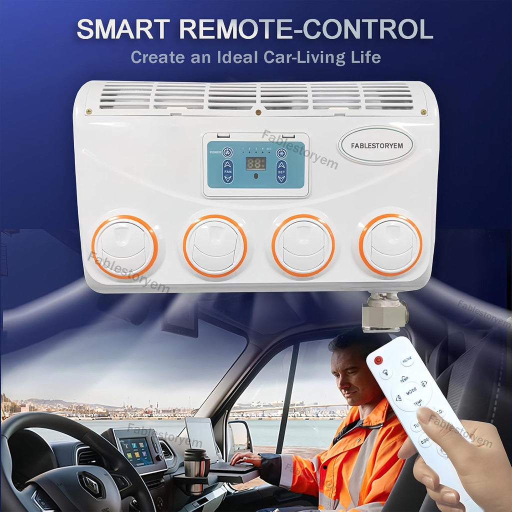 GENERIC Climatiseur De Cabine De Camion, Unité D'évaporateur Pour Semi-remorques, Bus, Camping-cars Et Caravanes, Système Split Compatible 12 V/24 V
