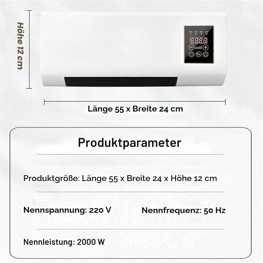 GENERIC Ventilos Avec Télécommande, 30 DB Silencieux, Chauffé Et Refroidi, écran Tactile, Compact Pour Chambre à Coucher, Bureau Et Salon, économie D'énergie Et Facile à Installer