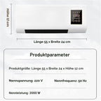 GENERIC Ventilos Avec Télécommande, 30 DB Silencieux, Chauffé Et Refroidi, écran Tactile, Compact Pour Chambre à Coucher, Bureau Et Salon, économie D'énergie Et Facile à Installer