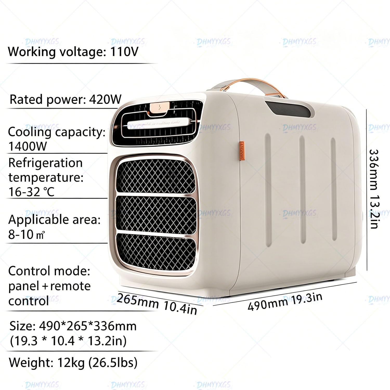  Climatiseur Portable Ultra-Silencieux Mode Déshumidificateur,Légère Sans Installation,800w Chauffage Indépendant Pour Fourgon Aménagé Caravane Et Intérieur Maison Refrigeration&Heating
