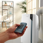  De'Longhi Pinguino Clim Mobile, Pièces Jusqu'à 30m², Déshumidificateur, Mode Ventilation, 10000BTU, Refroidissement Silencieux, Eco Real Feel, Télécommande, Minuterie, Classe Énergie A+++ (PACEX105)