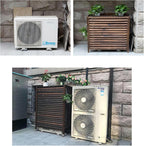 GENERIC Housse De Climatiseur D'extérieur En Bois Et Support De Fleurs à Persiennes En Bois Massif élégant Protecteur De Climatiseur Cache-radiateur à Vapeur Support D'affichage Multifonction