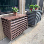GENERIC Housse De Protection En Aluminium Pour Climatiseur Et Clôture De Confidentialité Décorative Pour Extérieur - Condensateur CA - Pour Pompe à Chaleur - Design Résistant Aux Intempéries