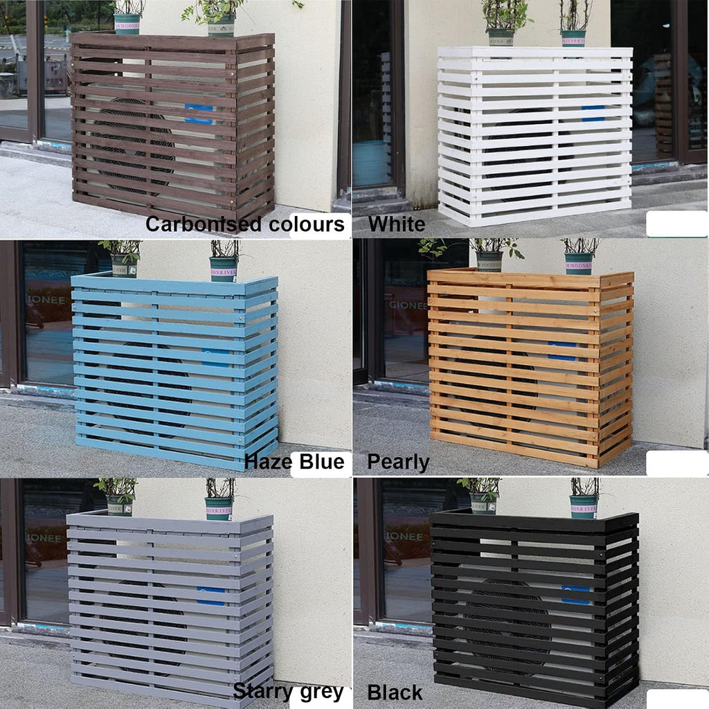 GENERIC Bonsai Design Housse En Bois Pour Climatiseur – Protection D'unité Extérieure | Cadre En Maille Polyvalent Pour Jardins, Terrasses Et Balcons | Housse élégante Pour Climatisation
