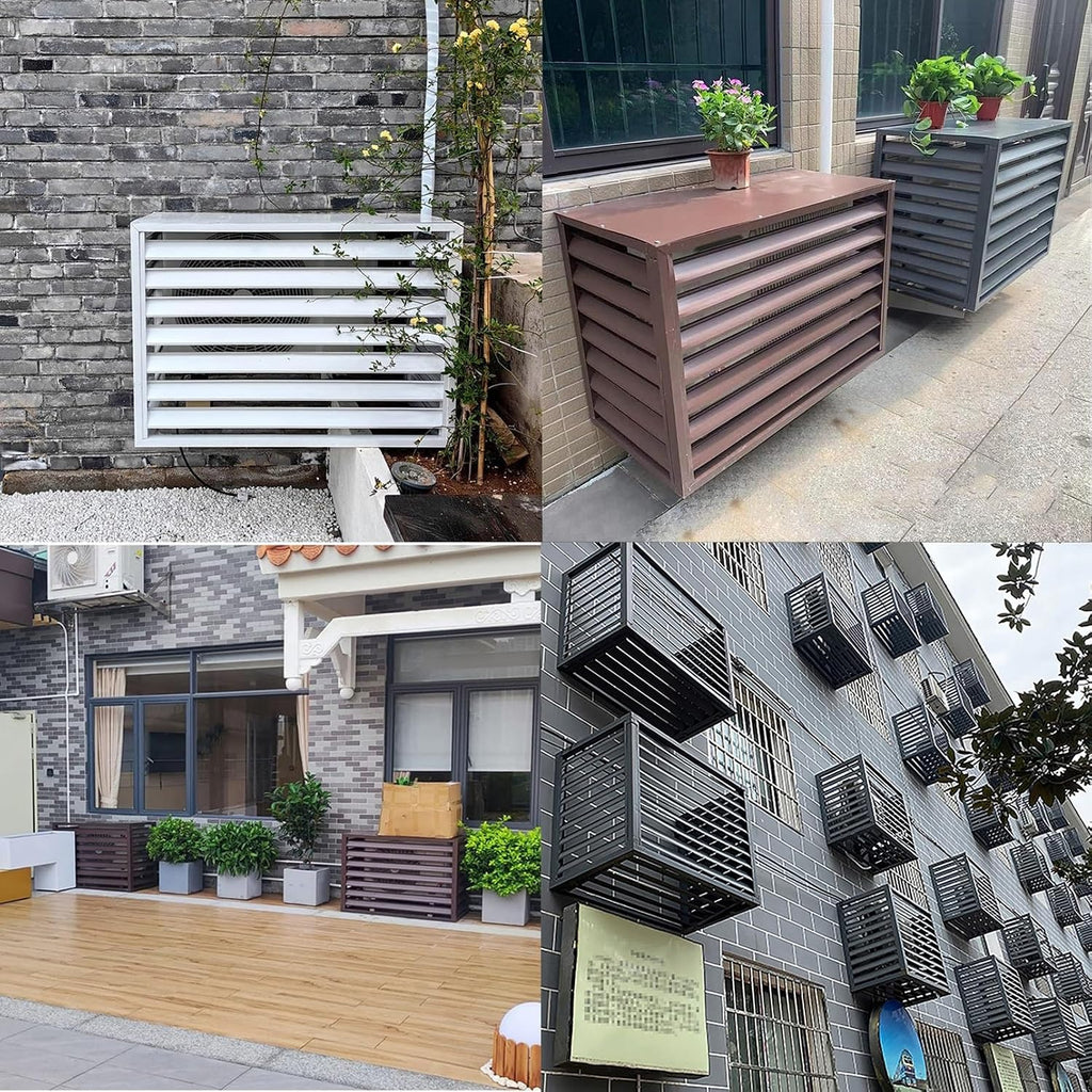GENERIC Housse De Protection En Aluminium Pour Climatiseur Extérieur Et Support De Fleurs, Grille De Protection Pour Unités De Climatisation Et Pompes à Chaleur