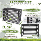 GENERIC Housse De Protection En Aluminium Pour Climatiseur - Résistant Aux Intempéries - Pour Extérieur - Pour Climatisation Et Protection Contre Le Condensateur - Assemblage Facile Pour Toutes Les Saisons
