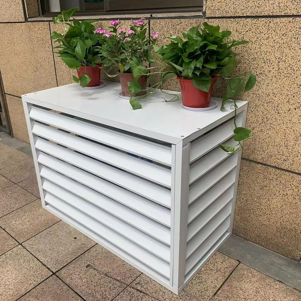  Housse De Protection De Qualité Supérieure Pour Climatiseur – Protection Antivol Contre Les Intempéries – Clôture Décorative Pour Unités Extérieures – Housse Universelle Pour Climatiseurs