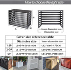  Housse De Climatiseur En Alliage D'aluminium Pour Pompe à Chaleur 5P Volets De Porte-fleurs – Réduction Du Bruit Et Protection élégante De Façade Accessoires Clete
