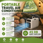  Climatiseur Portable 4700 Btu Pour Le Camping Sous Tente, Double Tuyau, Silencieux (45 DB), Télécommande, Modèle 2026, Idéal Pour Les Voyages, L'extérieur Et L'intérieur Cooling