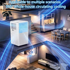  Climatiseur Portable 8000 BTU Pour Grandes Pièces Jusqu'à 300 Pieds Carrés, Smart AC Avec Télécommande, Refroidissement Rapide, Déshumidificateur, Mode De Sommeil Silencieux, Kit De Fenêtre Inclus