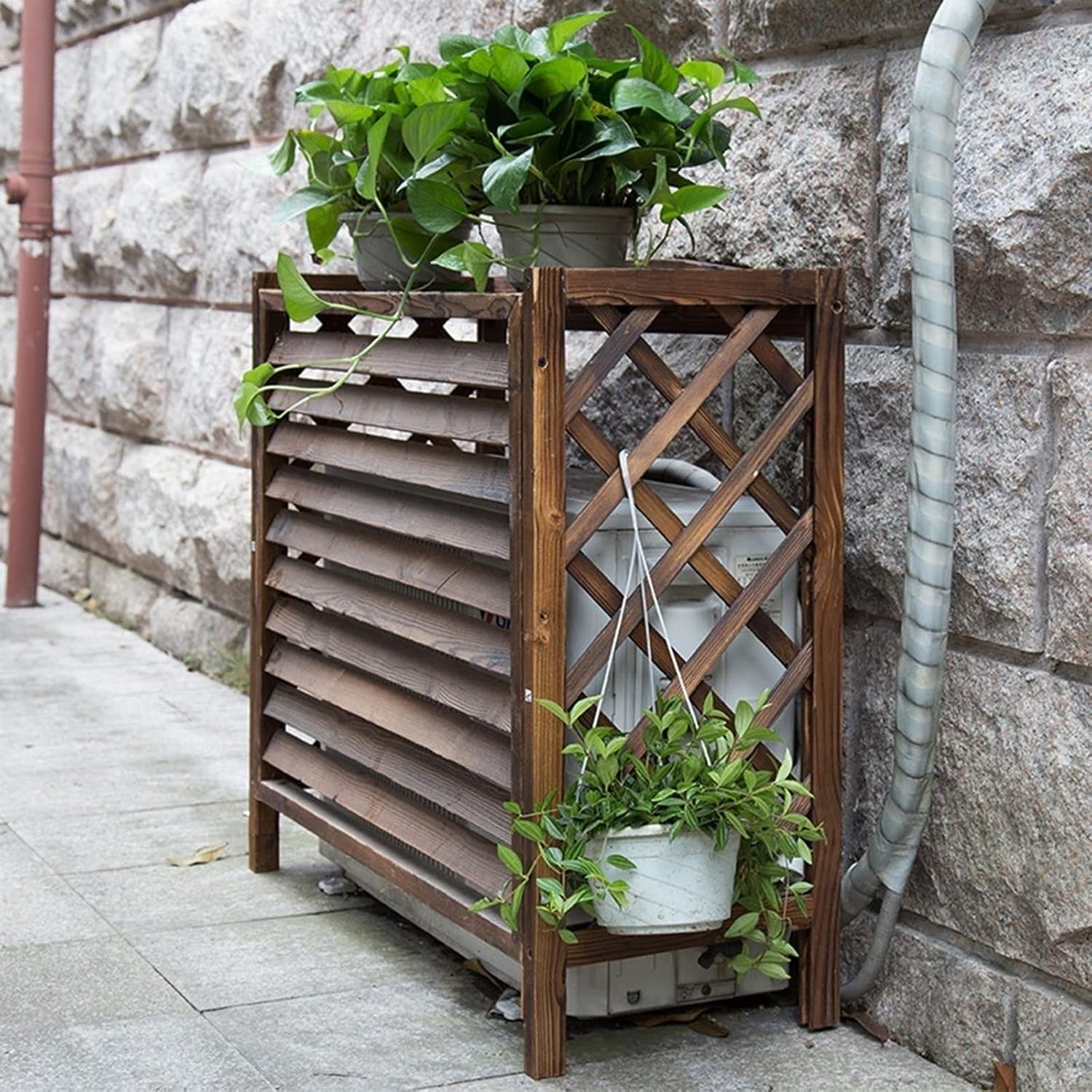  Housse Et Clôture Pour Climatiseur Extérieur - Boîtier De Protection Pour Unités De Climatisation Et Supports De Fleurs - Séparateur D'espace Et Grilles Pour Climatiseurs Et Pompes à Chaleur (taille