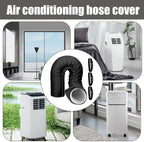 Isolation Tuyau Climatiseur, Housse Isolante Portable Avec 3 Sangles | 150 X 53 Cm Gaine Isolante Pour Tuyau De Climatiseur, Pour Hiver Extérieur Intérieur Garage