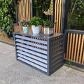  Housse De Protection En Aluminium Pour Climatiseur Et Pompe à Chaleur - Clôture D'intimité Extérieure Pour Plantes - Étagère De Rangement Résistante Aux Intempéries Et Bouclier De Condensateur