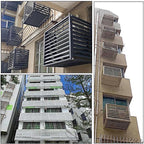 GENERIC Housse De Protection Décorative En Alliage D'aluminium Pour Climatiseur, Condensateurs Et Pompes à Chaleur, Résistant Aux Intempéries Pour Une Durabilité Accrue