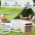  Système De Séparation AC Portable 5000 BTU Avec Contrôle Tactile Intelligent Et Minuterie 12H, Unité De Refroidissement Ultra-Calme Pour Chambre à Coucher, Bureau, VR Et Camping Comprend Tuyau
