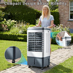  Climatiseur Mobile Portable 20l, 3 Vitesses, TéLéCommande, Minuterie 7.5h, RéServoir D'eau Amovible, Refroidisseurs éVaporation Pour Maison, Bureau, Pour Un Espace De 5 à 30 M²