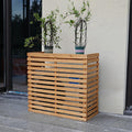  Housse Décorative Pour Climatiseur Pour Une Utilisation En Extérieur – Élégante Housse En Bois Pour Unité De Climatisation Et Support De Plante Avec Protection Supérieure – Accessoire De Clôture