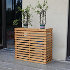  Housse Décorative Pour Climatiseur Pour Une Utilisation En Extérieur – Élégante Housse En Bois Pour Unité De Climatisation Et Support De Plante Avec Protection Supérieure – Accessoire De Clôture