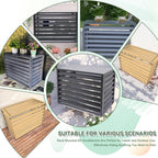GENERIC Housse De Protection En Aluminium Pour Climatiseur - Résistant Aux Intempéries - Pour Extérieur - Pour Climatisation Et Protection Contre Le Condensateur - Assemblage Facile Pour Toutes Les Saisons