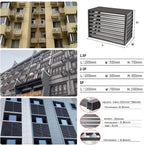  Housse De Protection Décorative En Aluminium Pour Climatiseur Extérieur Toutes Saisons - Clôture D'intimité Autonome Pour Unités AC Et Poubelles - Protection élégante