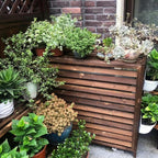 GENERIC Housse De Protection Pour Climatiseur Extérieur – Support De Climatisation En Bois Massif Pour Unités Extérieures, Cachette élégante Et Protection De Radiateur