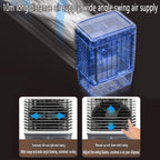 GENERIC Refroidisseur De Marais Climatiseur De Climatisation évaporatif Avec Grand Réservoir D'eau 4 Boîte à Glace à Distance 12H Minuterie 120°Oscillation Ventilateur De Refroidissement Portable Avec 3 Vites