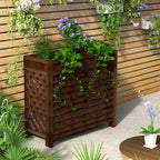GENERIC Housse En Bois Pour Climatiseur Extérieur, Support à Persiennes En Bois Massif Et Support De Fleurs – Extérieur Du Climatiseur – Ion élégant Pour Unités De Climatisation – 111 Cm