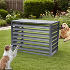 GENERIC Housse En Aluminium Pour Unité De Climatisation - Résistant Aux Intempéries - Pour Pompe à Chaleur - Réduction Du Bruit - Gris - 100 X 50 X 70 Cm - Protection Pour Climatiseurs Et Unités Extérieures