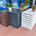 GENERIC Housse De Climatiseur Extérieur – Grilles De Protection Décoratives En Aluminium Pour Climatisation Et Pompes à Chaleur – Housse De Condensateur D'extérieur Résistante Aux Intempéries, Idéale Pour Une