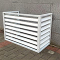GENERIC Bâche Robuste En Aluminium Pour Climatiseur Et Clôture D'intimité Pour Unités Extérieures – Étagère à Persiennes Pour Balcon Et Jardin Blanc 100 X 70 X 50 Cm