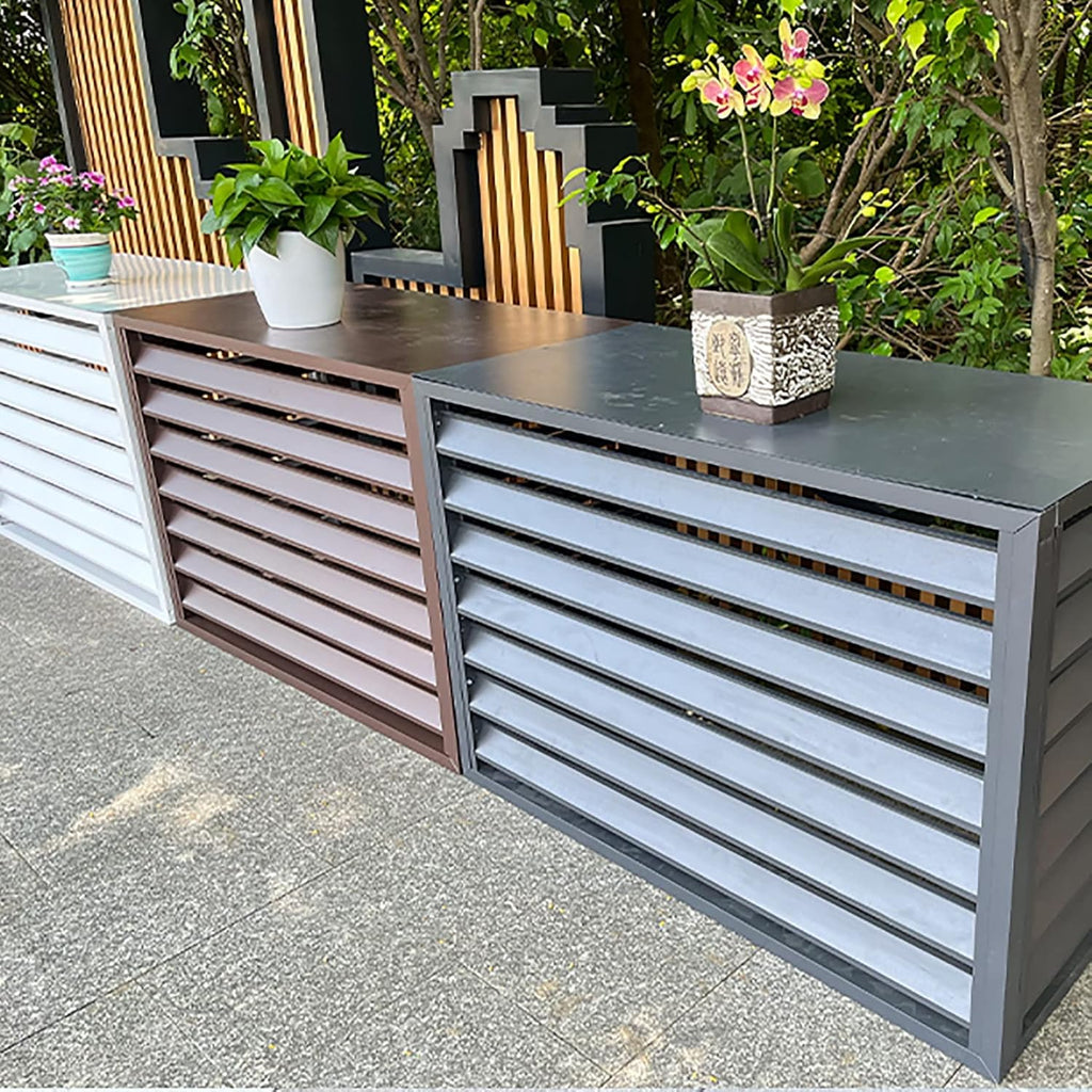 GENERIC Housse De Protection Pour Climatiseur Extérieur – Clôture De Confidentialité – Protection Antivol Toutes Saisons Pour Unités Séparées Et Housses élégantes Pour Unités Extérieures